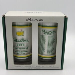 2019 Augusta National Masters Commemorative 13oz Glass Set Tiger Woods Win
